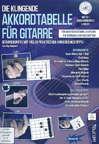 Die klingende Akkordtabelle (+CD +DVD) für Gitarre