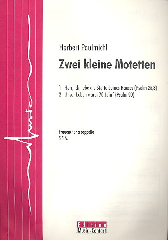 2 kleine Motetten für Frauenchor a cappella