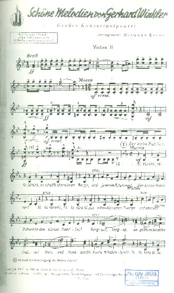 Schöne Melodien von Gerhard Winkler: für Salonorchester