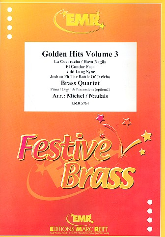 Golden Hits Band 3: für 4 Blechbläser (Klavier/Orgel und Percussion ad lib)