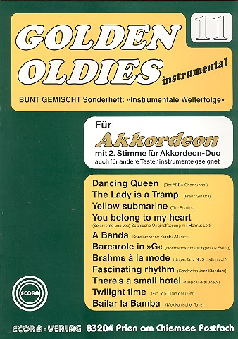 Golden Oldies Band 11 für Akkordeon Solo, Duo oder andere Tasteninstrumente
