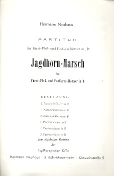 Jagdhorn-Marsch für Fürst-Pless und Parforcehörner in B