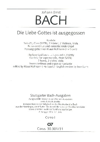 DIE LIEBE GOTTES IST AUSGEGOSSEN FUER S SOLO, SATB CHOR UND ORCHE-