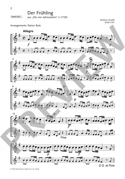 Spielband für Sopranblockflöte Klassik-Hits