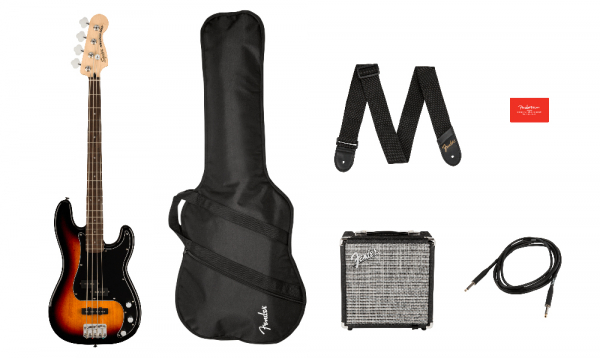 E-Bass Starterset Fender Squier PJ Bass Pack - 3TS