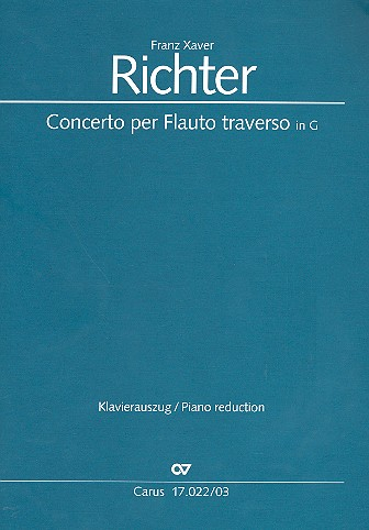 Konzert G-Dur für Flöte und Streichorchester für Flöte und Klavier