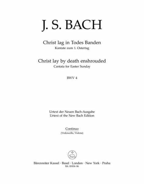 Christ lag in Todesbanden Kantate Nr.4 BWV4
