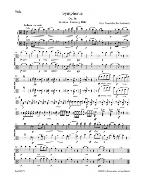 Sinfonie a-Moll Nr.3 op.56 für Orchester