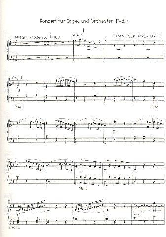 Konzert F-Dur für Orgel und Streicher