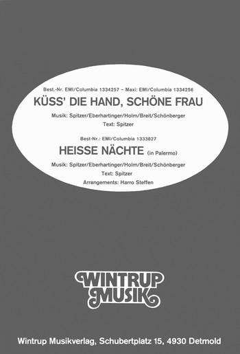 Küss&#039; die Hand: für Salonorchester Klavierpartitur und Stimmensatz