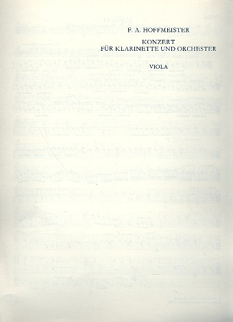 Concerto B-Dur für Klarinette und Orchester