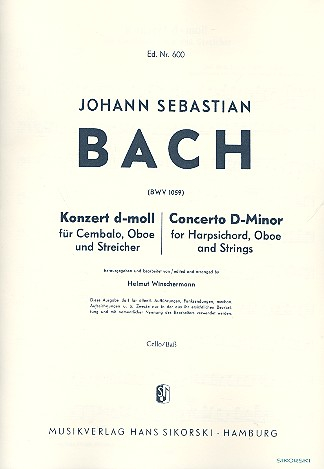 Konzert d-Moll BWV1059 für Cembalo, Oboe und Streichorchester