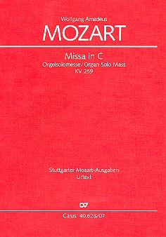Missa C-Dur KV259 für Soli, Chor und Orchester
