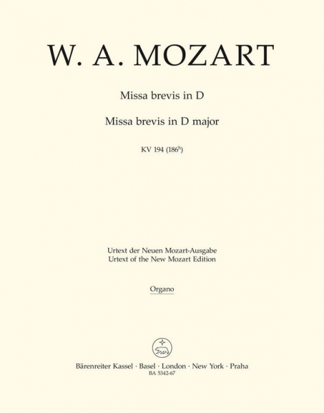Missa brevis D-Dur KV194 für Soli, gem Chor und Orchester