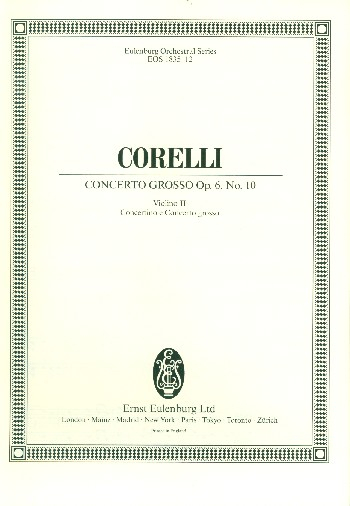 Concerto grosso C-Dur op.6,10 für 2 Violinen, Violoncello, Streicher und Bc