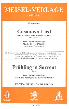 Casanova-Lied und Frühling in Sorrent : für Salonorchester