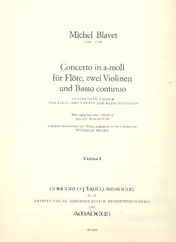 Concerto a-Moll für Flöte, Violinen und Bc