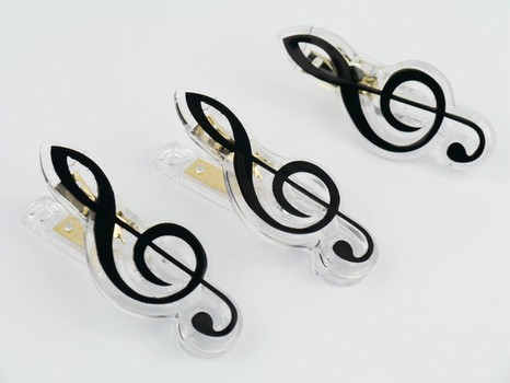 Klammer Violinschlüssel schwarz 7cm