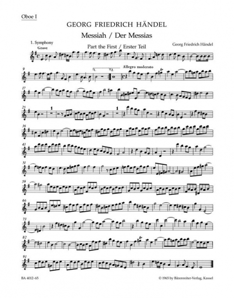 Der Messias HWV56 Oratorium für Soli, Chor und Orchester