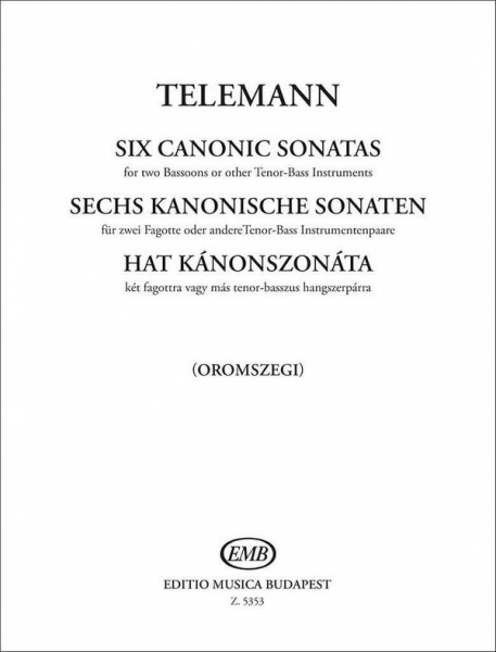6 Sonaten im Kanon für 2 Fagotte