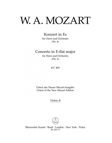 Konzert Es-Dur Nr.4 KV495 für Horn und Orchester