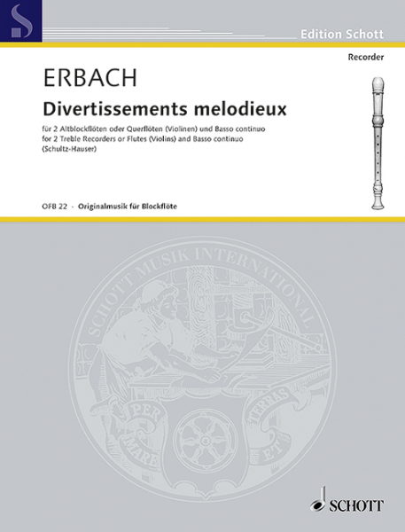 Divertissements mélodieux für 2 Altblockflöten und Klavier