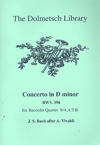 Concerto d minor BWV596 for 4 recorders (S/AATB)