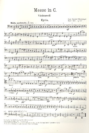 Messe C-Dur op.169 für Soli (SATB), Chor und Orchester