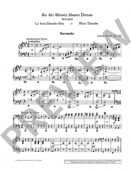 Vierhändige Stücke für Klavier Meine Strauß-Walzer