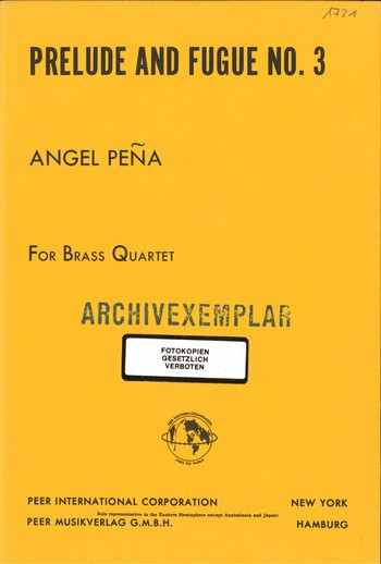 Prelude and Fugue no.3 for 3 saxophones (ATB) and trumpet