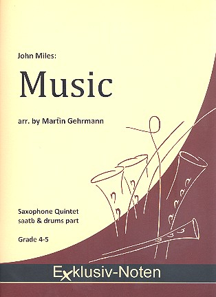 Music für 5 Saxophone (SAATBar) und Schlagzeug ad lib