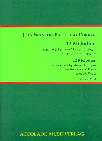 12 Melodien nach Werken von Marco Bordogni op.37 Band 2