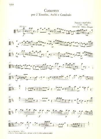 Konzert für 2 Trompeten, Streichorchester und Cembalo
