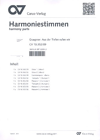 Aus der Tiefen rufen wir für Soli, gem Chor und Orchester