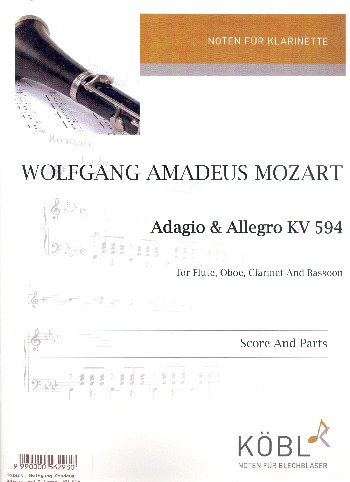 Adagio und Allegro KV594 for flute, oboe, clarinet and bassoon