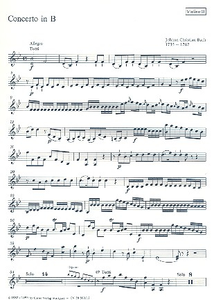 Konzert B-Dur für Orgel, 2 Violinen und Bc