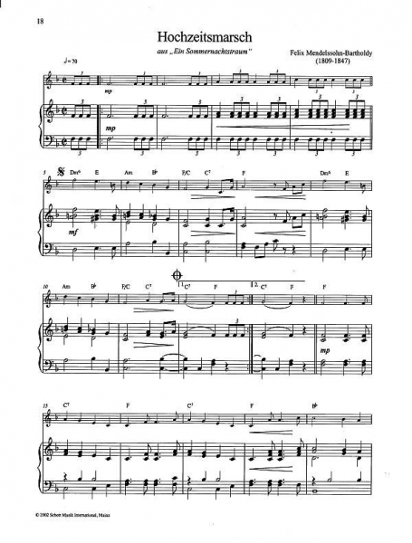 Partitur & Stimmen (C & B) Traumhochzeit - Ganz in Weiß