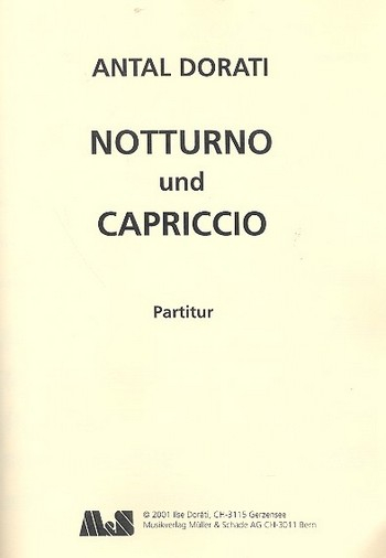 Notturno und Capriccio für Oboe und Streichquartett