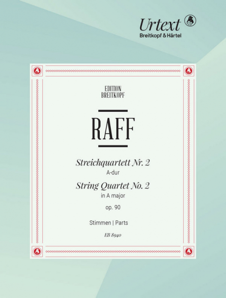 Streichquartett A-Dur Nr.2 op.90 für 2 Violinen, Viola und Violoncello