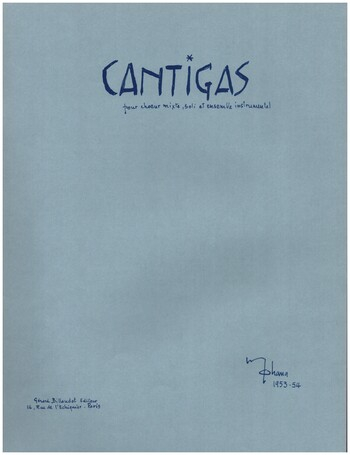 Cantigas pur voix solistes, choeurs et ensemble instrumental ou orchestre