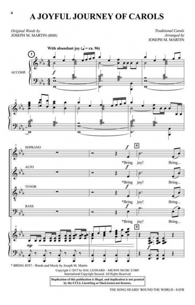 The Song Heard &#039;Round the World fo rmixed choir and piano