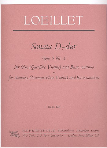 Sonate D-Dur op.5,4 für Oboe (Flöte, Violine) und Bc