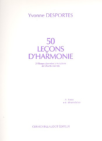 50 lecons d&#039;harmonie vol.B réalisations