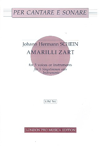 Amarilli zart for 5 voices (instruments)