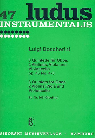 3 Quintette op. 45,4-6 für Oboe und Streichquartett