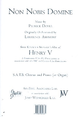 Non nobis domine for mixed chorus and orchestra
