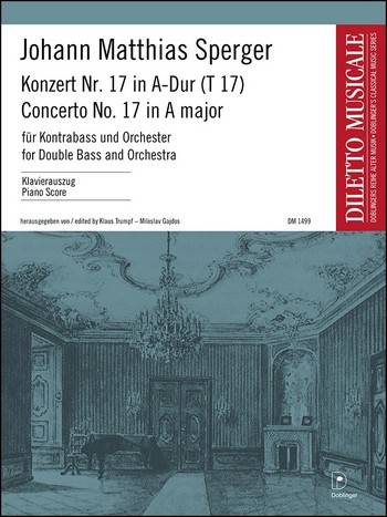 Konzert A-Dur Nr.17 T17 für Kontrabass und Orchester für Kontrabass und Klavier