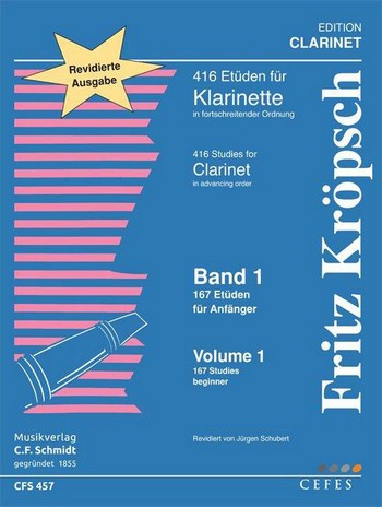Übungsbuch für Klarinette 416 Etüden für Klarinette: Band 1: 167 Etüden für Anfänger