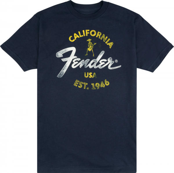 T-Shirt Fender T-Shirt Baja Blue L