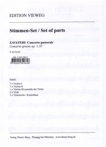 Concerto pastorale für Streichorchester und Bc (Cembalo)